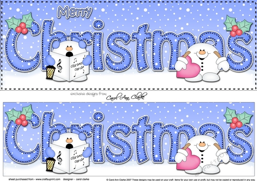 Large DL MERRY CHRISTMAS 3D decoupage 