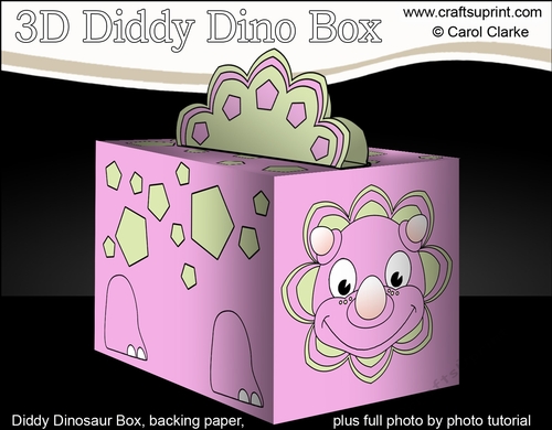 3D Cute Diddy Dino Treat Box Gift Box Mini Kit - Phearsome