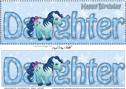 Large DL Happy Birthday DAUGHTER 3D decoupage