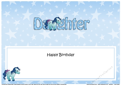 Large DL Happy Birthday DAUGHTER insert