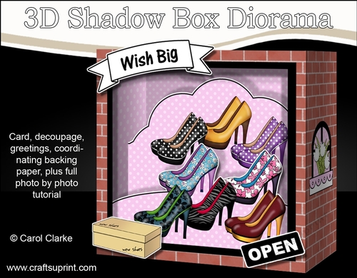 3D Shadow Box Card Mini Kit  -  Happy Heels Ladies Shoe Shop