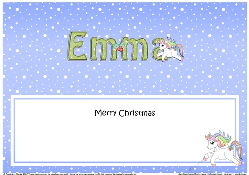 Large DL Merry Christmas EMMA insert