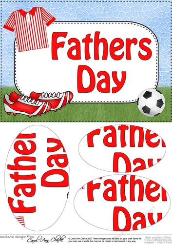 A5 FATHERS DAY Football Oval Pyramage Topper