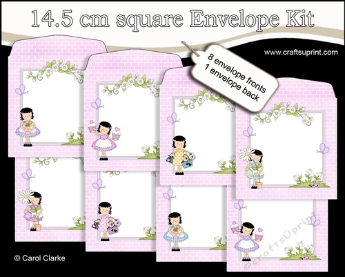 Country Cottage Girlz 14.5 x 14.5 cm envelope Kit