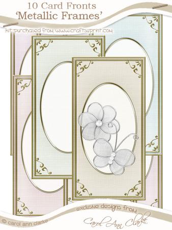 Dl 'gold Metallic Frame' Card Fronts Kit