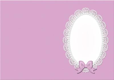A5 Pearls and Lace Card Front or Insert