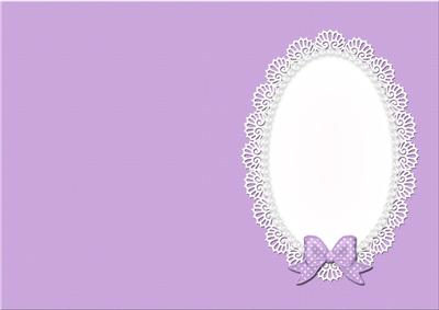 A5 Pearls and Lace Card Front or Insert