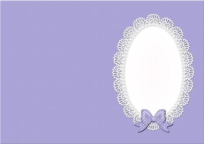 A5 Pearls and Lace Card Front or Insert