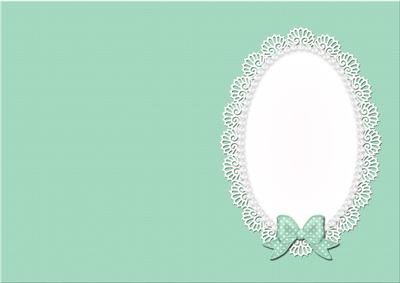 A5 Pearls and Lace Card Front or Insert