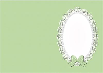 A5 Pearls and Lace Card Front or Insert