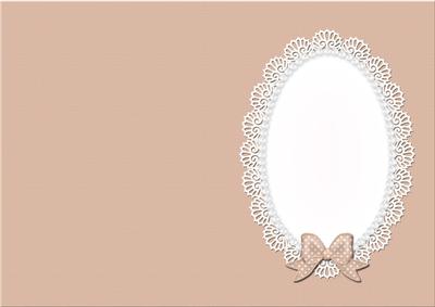 A5 Pearls and Lace Card Front or Insert