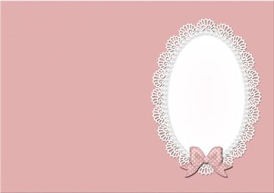 A5 Pearls and Lace Card Front or Insert