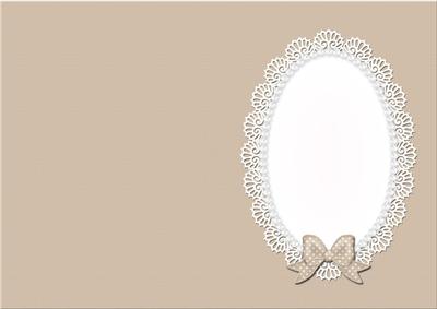 A5 Pearls and Lace Card Front or Insert