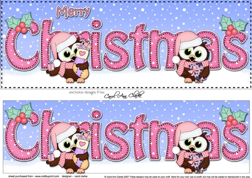 Large DL MERRY CHRISTMAS 3D decoupage 