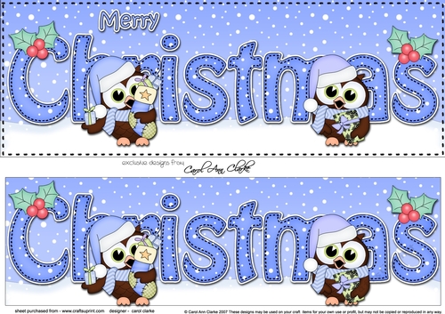 Large DL MERRY CHRISTMAS 3D decoupage 