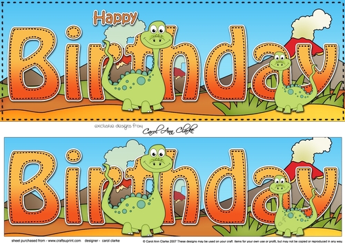 Large DL HAPPY BIRTHDAY 3D decoupage