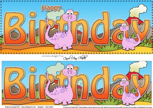 Large DL HAPPY BIRTHDAY 3D decoupage