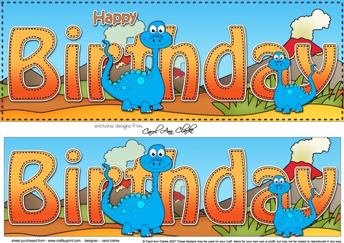 Large DL HAPPY BIRTHDAY 3D decoupage