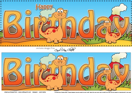 Large DL HAPPY BIRTHDAY 3D decoupage