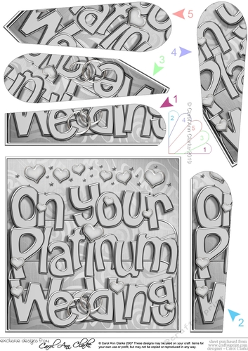  On Your Platinum Wedding Fan Pyramage Topper