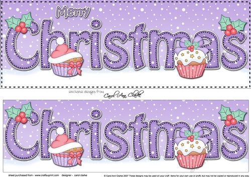 Large DL MERRY CHRISTMAS 3D decoupage 