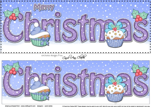 Large DL MERRY CHRISTMAS 3D decoupage 