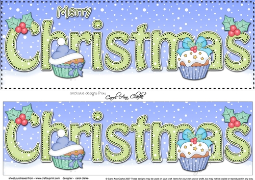 Large DL MERRY CHRISTMAS 3D decoupage 