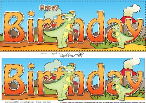 Large DL HAPPY BIRTHDAY 3D decoupage