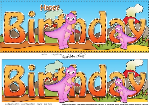 Large DL HAPPY BIRTHDAY 3D decoupage
