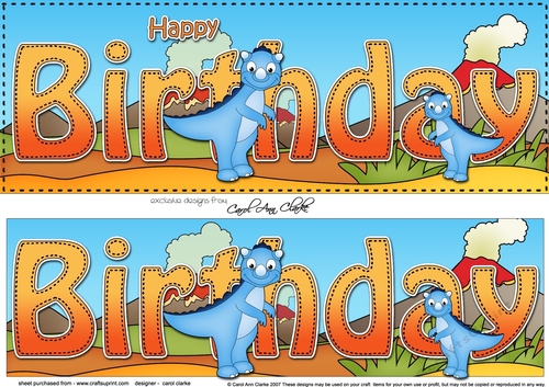 Large DL HAPPY BIRTHDAY 3D decoupage
