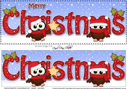 Large DL MERRY CHRISTMAS 3D decoupage 
