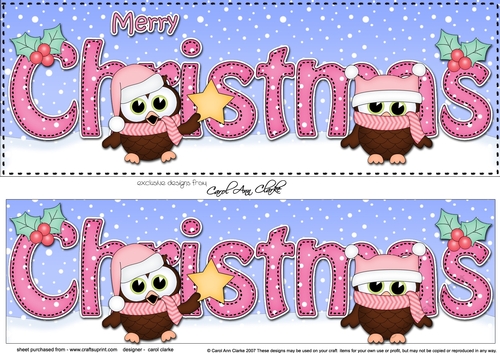 Large DL MERRY CHRISTMAS 3D decoupage 
