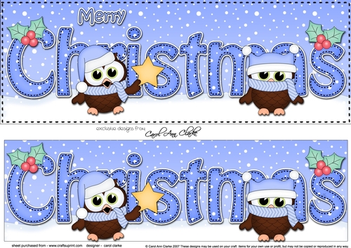 Large DL MERRY CHRISTMAS 3D decoupage 
