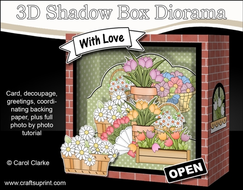 3D Shadow Box Card Mini Kit  -  Buds & Blooms Flower Shop