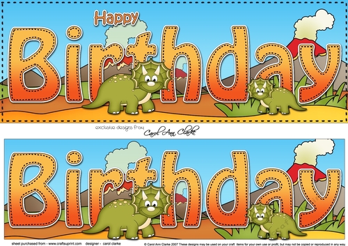 Large DL HAPPY BIRTHDAY 3D decoupage
