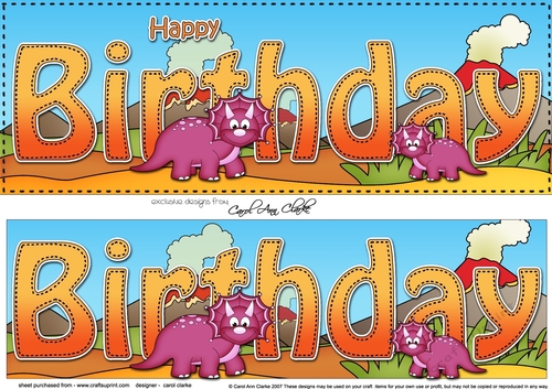 Large DL HAPPY BIRTHDAY 3D decoupage