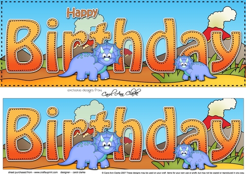 Large DL HAPPY BIRTHDAY 3D decoupage