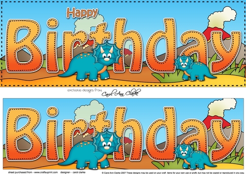 Large DL HAPPY BIRTHDAY 3D decoupage