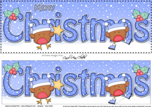 Large DL MERRY CHRISTMAS 3D decoupage 