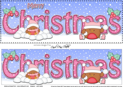 Large DL MERRY CHRISTMAS 3D decoupage 