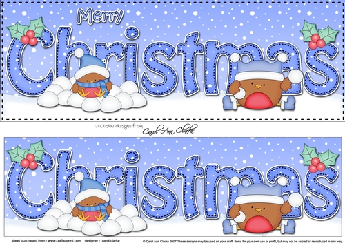 Large DL MERRY CHRISTMAS 3D decoupage 