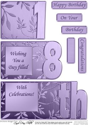18th Elegant Metallic Book Sheet