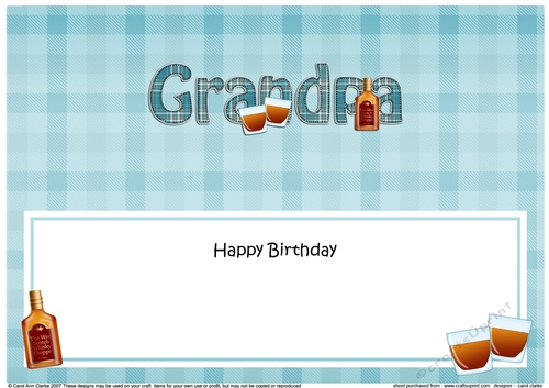 Large DL Happy Birthday GRANDPA insert