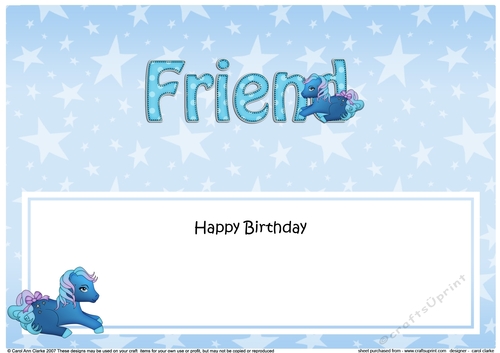 Large DL Happy Birthday FRIEND insert