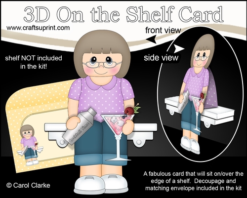 3D On the Shelf Card Kit - It is Cocktail Hour for Doria