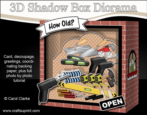 3D Shadow Box Card Mini Kit  -  The Hammer n Nails DIY Store Handyman Shop
