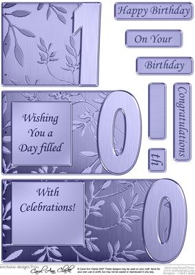 100th Elegant Metallic Book Sheet