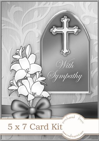 5 x 7 Sympathy Greeting Kit with Decoupage and Wavy Corner