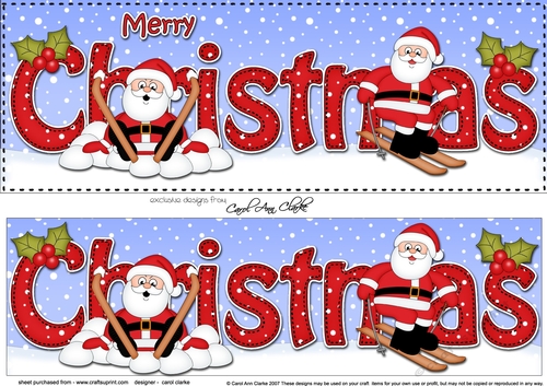 Large DL MERRY CHRISTMAS 3D decoupage 