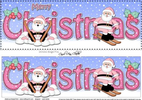 Large DL MERRY CHRISTMAS 3D decoupage 